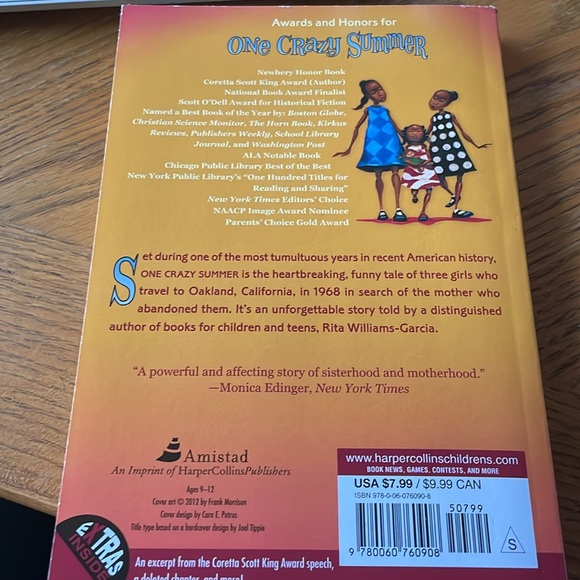 One Crazy Summer by Rita Williams-Garcia - Picture 2 of 2